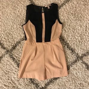 Forever 21 Lace Pink and Black Romper